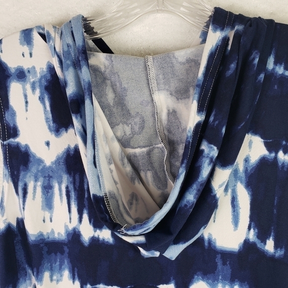 Bobbie Brooks Ladies Tie-Dye Hooded Sleeveless Midi Dress Size M - Picture 6 of 7